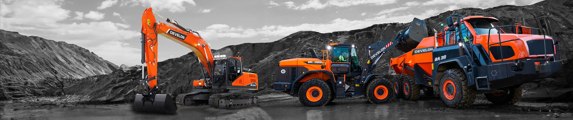 Tombereaux, chargeuses, pelles sur chenilles Doosan