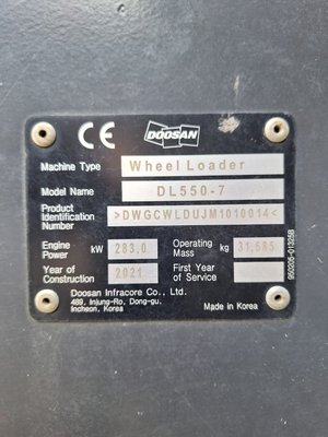 Chargeuses sur pneus Doosan DL550-7