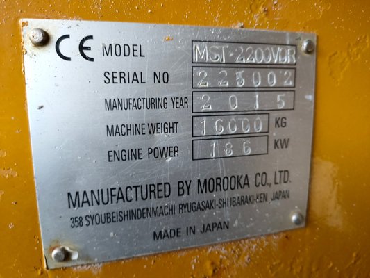 Tombereau sur chenilles Morooka MST2200VDR