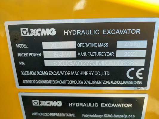 Mini pelles XCMG XE27E
