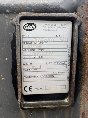 Godet curage Geith International 1 400 mm