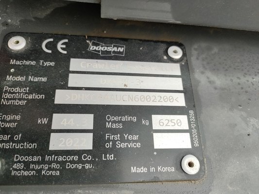 Mini pelles Doosan DX62R-3