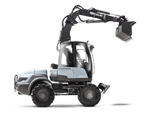 Pelles sur pneus Mecalac e12