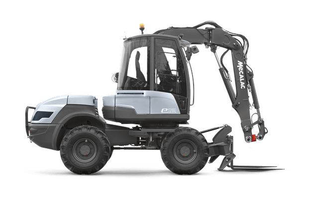 Pelles sur pneus Mecalac e12