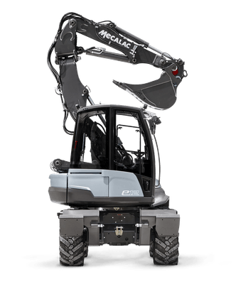 Pelles sur pneus Mecalac e12